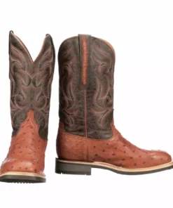 Lucchese-inc Rowdy Ostrich :: Cognac + Brown Men