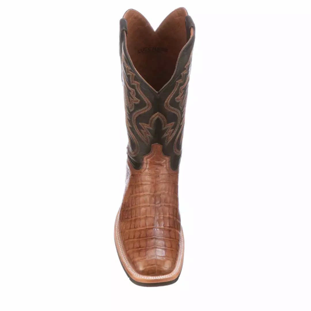 Cheap ⭐ Lucchese-inc Rowdy Caiman :: Saddle + Brown ⌛ 4 Lucchese-inc Rowdy Caiman :: Saddle + Brown