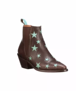 Top 10 ๐ Lucchesse-inc Estrella Chelsea :: Chocolate + Turquoise BOOTS ๐ 14 Lucchesse-inc Estrella Chelsea :: Chocolate + Turquoise BOOTS