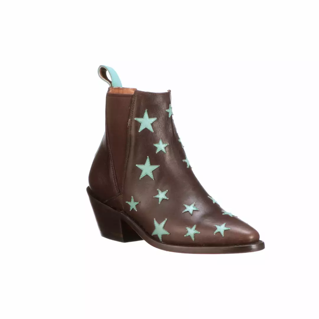 Top 10 ๐ Lucchesse-inc Estrella Chelsea :: Chocolate + Turquoise BOOTS ๐ 8 Lucchesse-inc Estrella Chelsea :: Chocolate + Turquoise BOOTS
