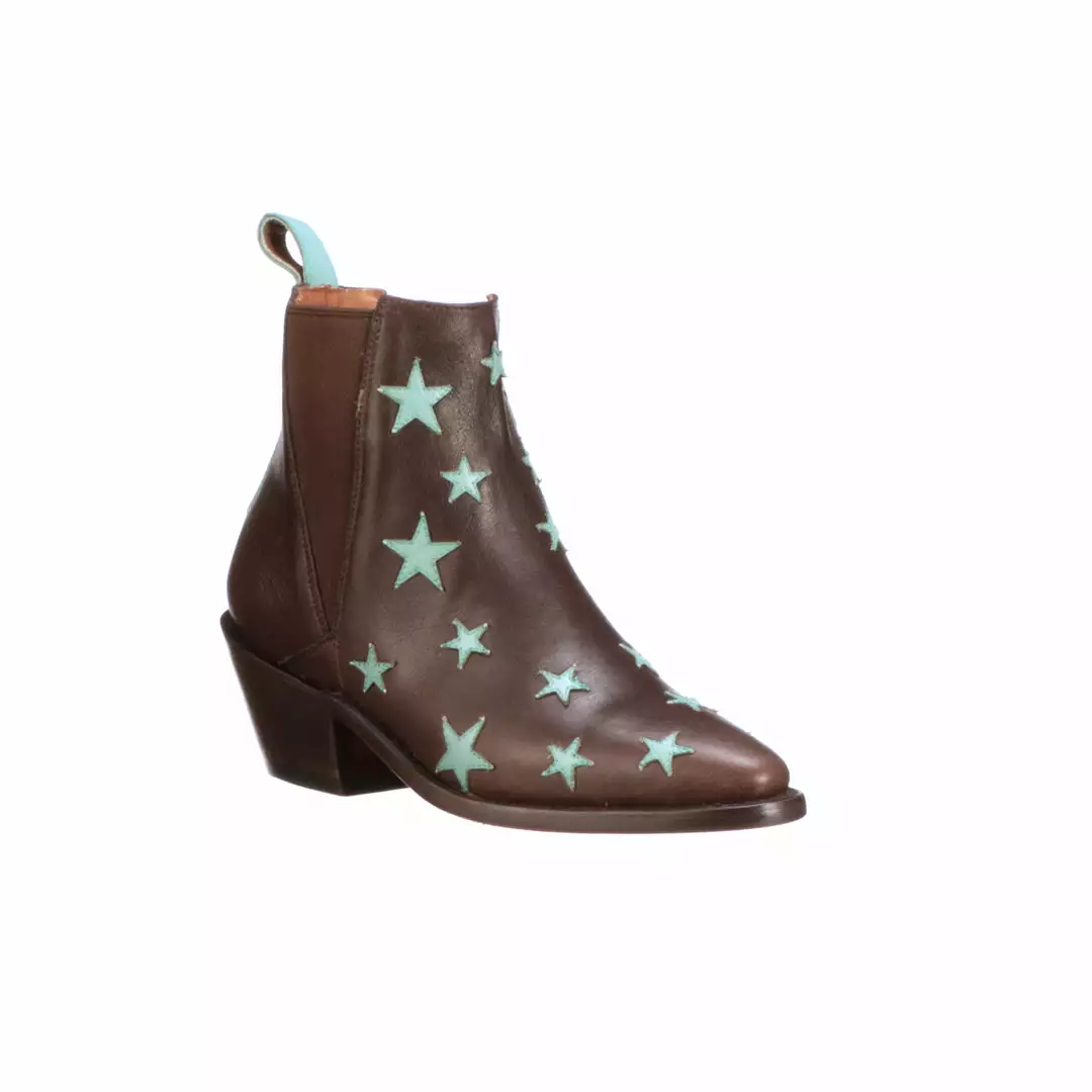 Top 10 ๐ Lucchesse-inc Estrella Chelsea :: Chocolate + Turquoise BOOTS ๐ 9 Lucchesse-inc Estrella Chelsea :: Chocolate + Turquoise BOOTS