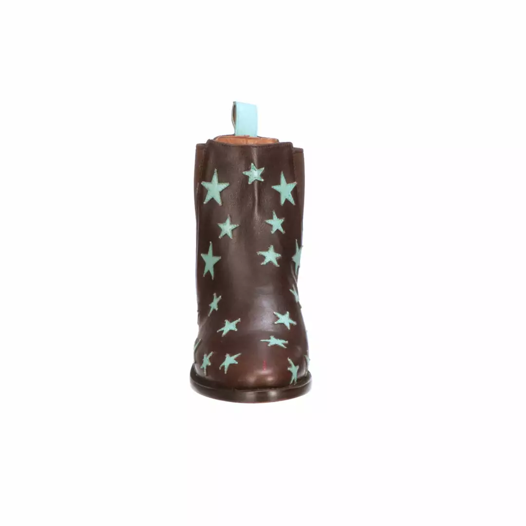 Top 10 ๐ Lucchesse-inc Estrella Chelsea :: Chocolate + Turquoise BOOTS ๐ 5 Lucchesse-inc Estrella Chelsea :: Chocolate + Turquoise BOOTS