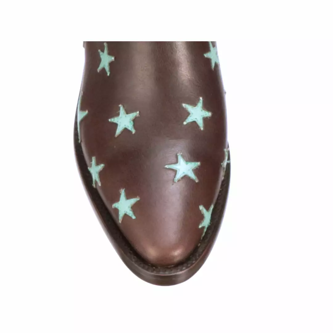 Top 10 ๐ Lucchesse-inc Estrella Chelsea :: Chocolate + Turquoise BOOTS ๐ 4 Lucchesse-inc Estrella Chelsea :: Chocolate + Turquoise BOOTS