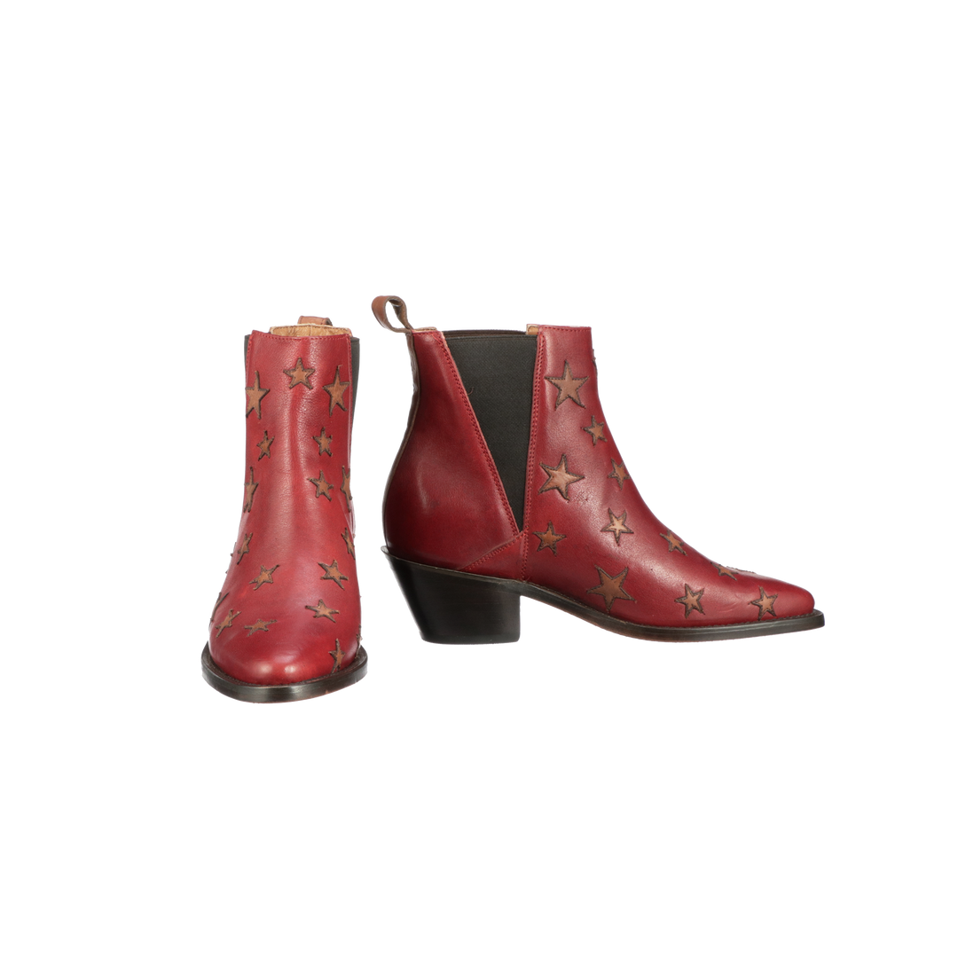 Cheapest ๐งจ Lucchesse-inc Estrella Chelsea :: Red + Tan ๐ 3 Lucchesse-inc Estrella Chelsea :: Red + Tan