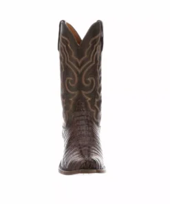 Lucchese-inc Franklin :: Barrel Brown + Chocolate Boots