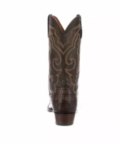 Lucchese-inc Franklin :: Barrel Brown + Chocolate Boots