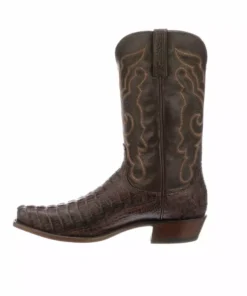 Lucchese-inc Franklin :: Barrel Brown + Chocolate Boots
