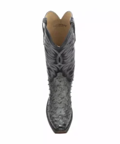 Lucchese-inc Hugo :: Anthracite Grey + Navy Boots