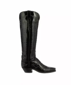 Lucchesse-inc Priscilla :: Crinkle Patent Black