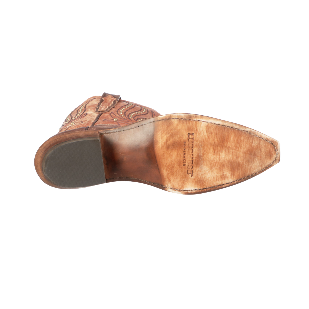 Hot Sale 🛒 Lucchesse-inc Camilla Stud :: Tan BOOTS 🌟 6 Lucchesse-inc Camilla Stud :: Tan BOOTS