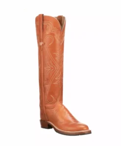 Lucchesse-inc Ladies High Top Snake Boot King Ranch Edition :: Whiskey