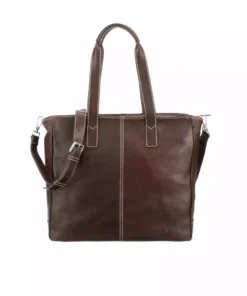 Lucchesse-inc Briefcase & Backpack COSIMO CARYALL TOTE :: ESPRESSO