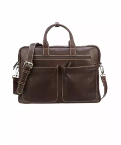 Lucchesse-inc Briefcase & Backpack COSIMO BRIEFCASE :: ESPRESSO