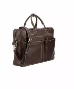 Lucchesse-inc Briefcase & Backpack COSIMO BRIEFCASE :: ESPRESSO
