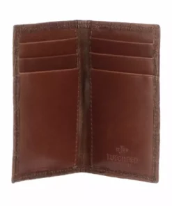 Lucchese-inc Bifold Wallet – Crocodile :: Sienna