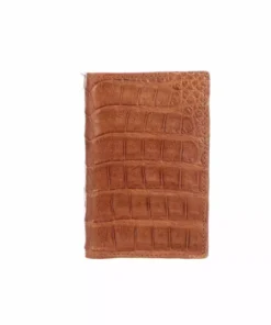 Lucchese-inc Bifold Wallet – Crocodile :: Cognac
