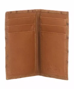 Lucchese-inc Wallets Bifold Wallet – Ostrich :: Cognac