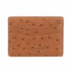 Lucchese-inc Credit Card Case – Ostrich :: Cognac Wallets