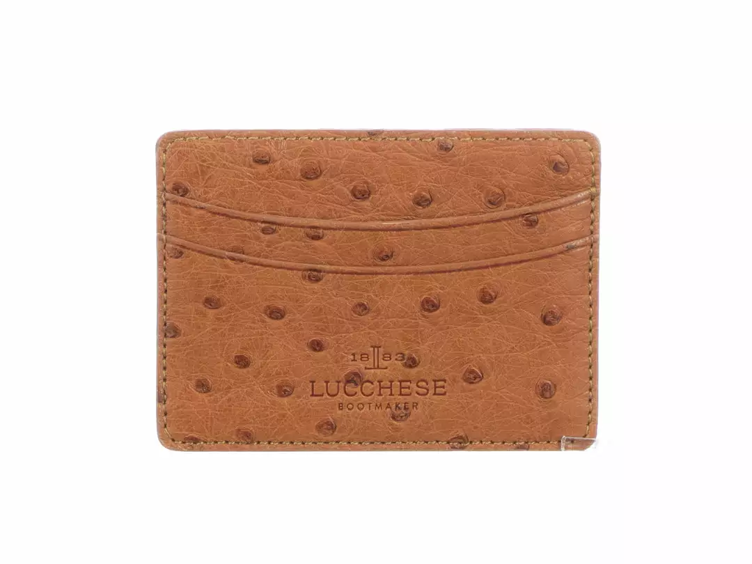 Promo ❤️ Lucchese-inc Credit Card Case – Ostrich :: Cognac Wallets ✔️ 3 Lucchese-inc Credit Card Case – Ostrich :: Cognac Wallets