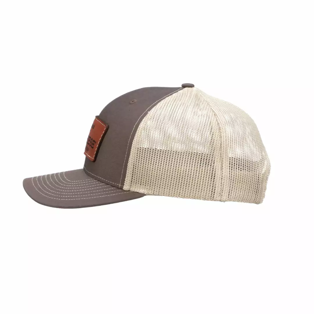 Best Pirce ๐คฉ Lucchesse-inc Leather Patch Cap :: Brown + Khaki ๐ 5 Lucchesse-inc Leather Patch Cap :: Brown + Khaki