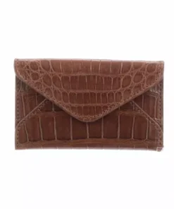 Lucchese-inc Envelope Card Case – Crocodile :: Sienna