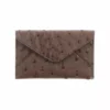Lucchese-inc Wallets Envelope Card Case – Ostrich :: Sienna