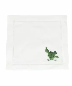 Lucchese-inc Cactus Cocktail Napkins :: White