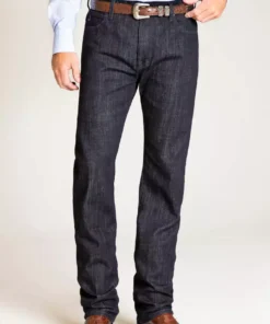 Lucchese-inc Relaxed Straight Denim :: Dark Wash