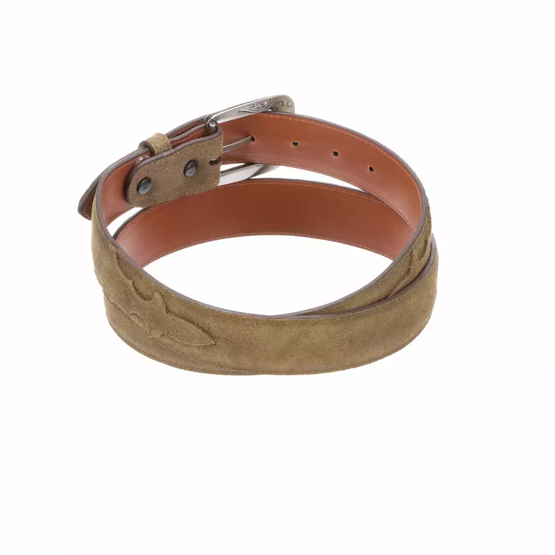 Brand new ๐ Lucchese-inc Belts Comanche Suede :: Olive โญ 7 Lucchese-inc Belts Comanche Suede :: Olive