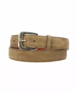 Lucchese-inc Belts Comanche Suede :: Olive