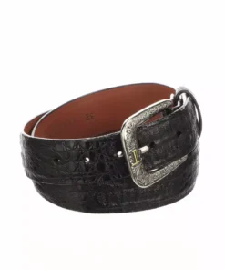 Lucchese-inc Belts Hornback Caiman :: Black