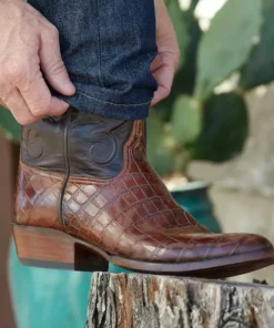 Outlet 😀 Lucchese-inc Cruz :: Dark Brown + Black Boots 💯 10 Lucchese-inc Cruz :: Dark Brown + Black Boots