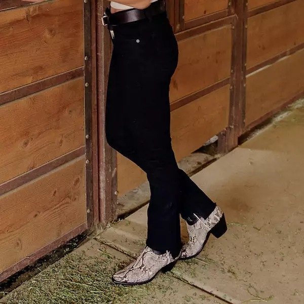 Cheap ๐ Lucchese-inc Dale Exotic :: Black/White + Black BOOTS โจ 5 Lucchese-inc Dale Exotic :: Black/White + Black BOOTS