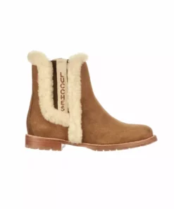 Lucchese-inc Shearling Garden Boot :: Tan BOOTS