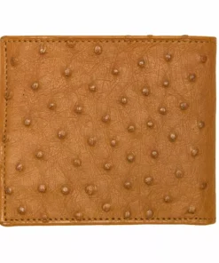 Lucchese-inc Hipster Wallet – Ostrich :: Cognac Wallets