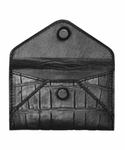 Lucchese-inc Envelope Card Case – Crocodile :: Black