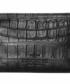 Lucchese-inc Wallets Credit Card Case – Crocodile :: Black