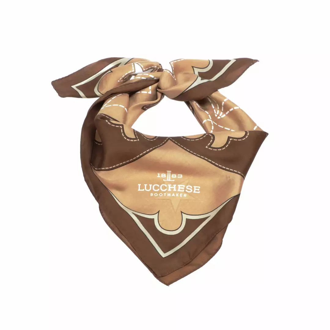 Cheapest โญ Lucchese-inc Western Silk Scarf :: Tan ๐ 3 Lucchese-inc Western Silk Scarf :: Tan