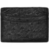 Lucchese-inc Credit Card Case – Ostrich :: Black Wallets