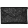 Lucchese-inc Wallets Envelope Card Case – Ostrich :: Black