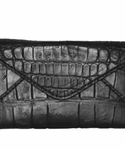 Lucchese-inc Envelope Card Case – Crocodile :: Black