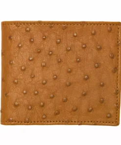 Lucchese-inc Hipster Wallet – Ostrich :: Cognac Wallets