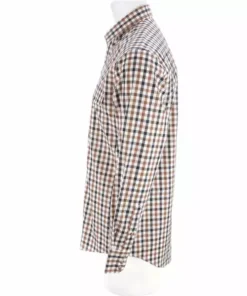 Lucchese-inc APPAREL El Paso :: White/Blue/Brown Large Check