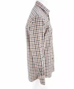 Lucchese-inc APPAREL El Paso :: White/Blue/Brown Large Check
