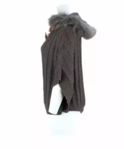 Lucchese-inc Cable Knit Poncho :: Grey APPAREL