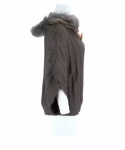Lucchese-inc Cable Knit Poncho :: Grey APPAREL