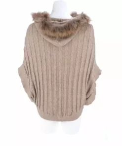 Lucchese-inc Cable Knit Poncho :: Oatmeal APPAREL