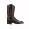Lucchese-inc Lance :: Black + Black Cherry Boots