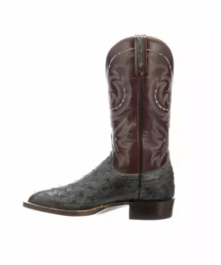 Lucchese-inc Boots Harris :: Anthracite Grey + Black Cherry
