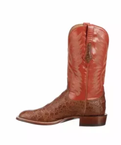 Lucchese-inc Bryan Exotic :: Cognac + Pekoe Orange Boots